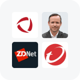 4 logos in a grid, including "ZDNet"